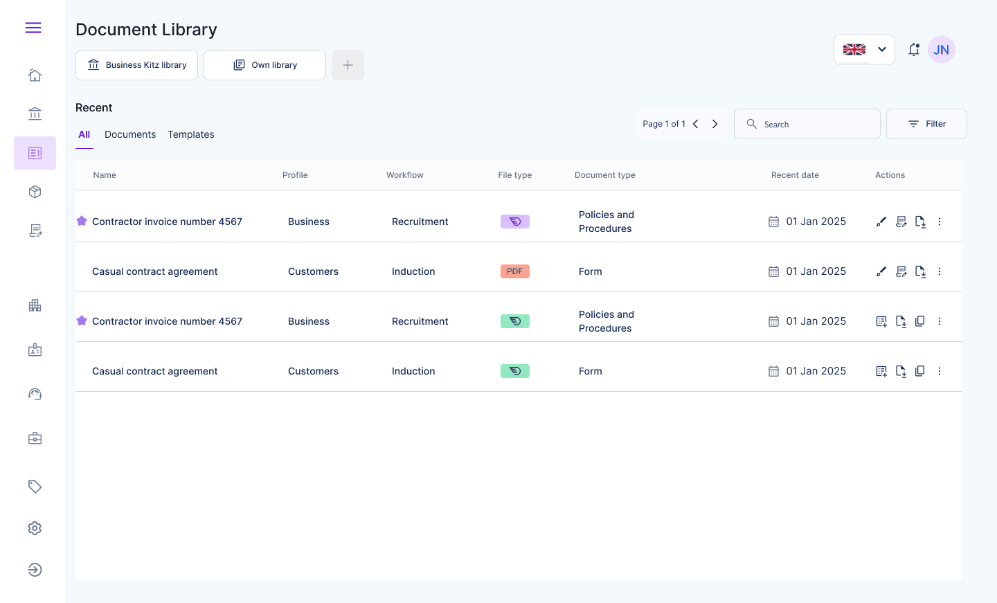 Final document library design